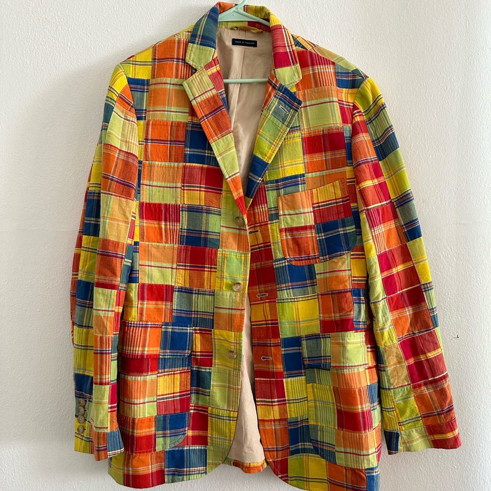 Vintage Ralph Lauren Madras Patchwork Men’s Jacket -Medium